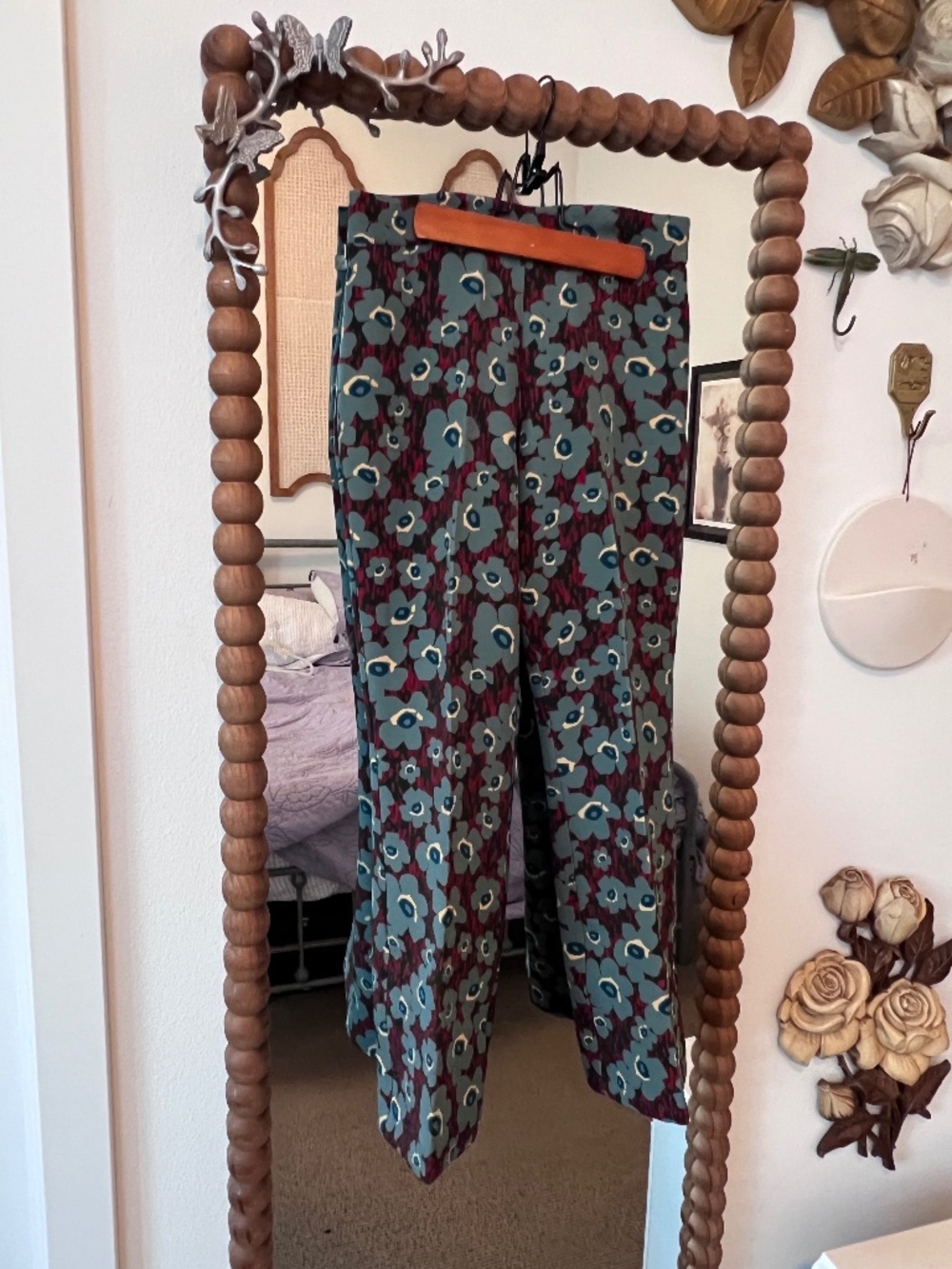 Manila Grace Floral Print Tailored Pants IT 38 US 2 NWT